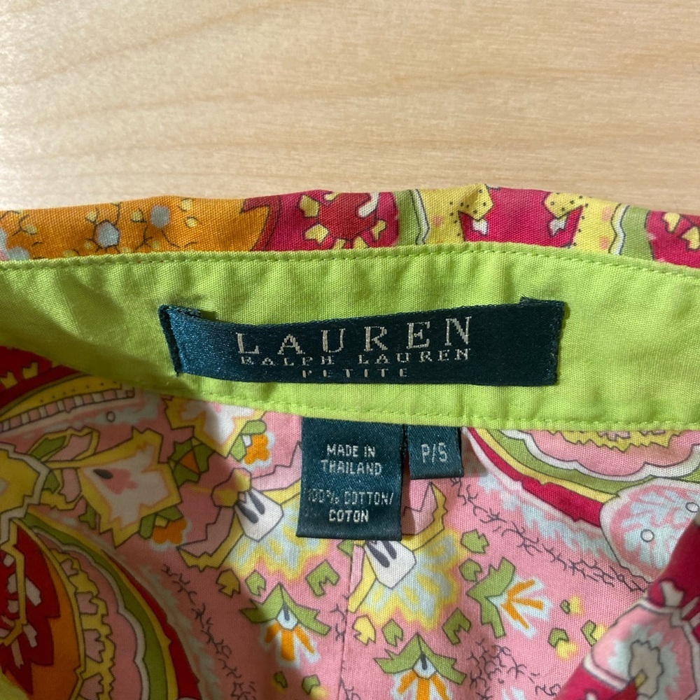 Lauren Ralph Lauren Button Up Shirt P/S (JR) - Picture 10 of 14